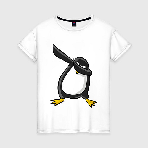Женская футболка DAB Pinguin / Белый – фото 1