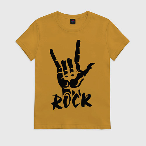Женская футболка Real Rock / Горчичный – фото 1
