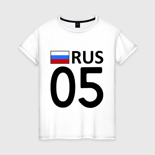 Женская футболка RUS 05 / Белый – фото 1