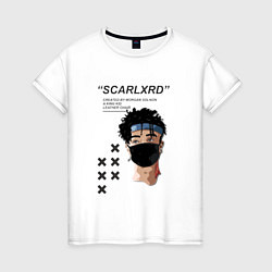 Футболка хлопковая женская SCARLXRD, цвет: белый