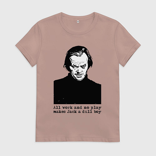 Женская футболка Сияние - Джек Николсон / Пыльно-розовый – фото 1