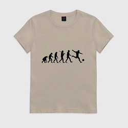 Женская футболка Футбольная эволюция