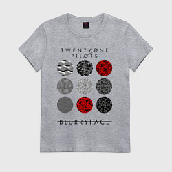 Футболка хлопковая женская TOP: Blurryface, цвет: меланж