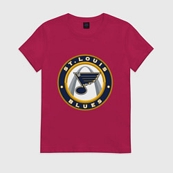Футболка хлопковая женская St Louis Blues, цвет: маджента