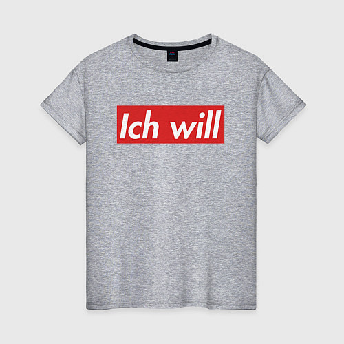 Женская футболка Ich will / Меланж – фото 1