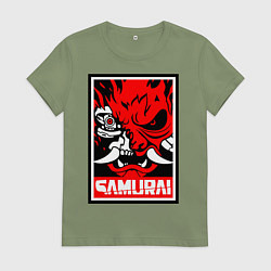 Женская футболка Cyberpunk 2077: Samurai Poster
