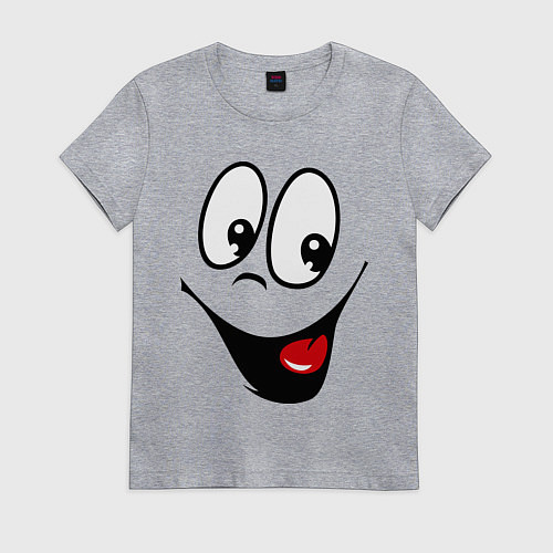 Женская футболка Заразительная улыбка / Меланж – фото 1