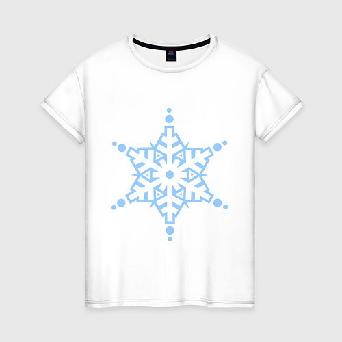 Женская футболка Кристальная снежинка / Белый – фото 1