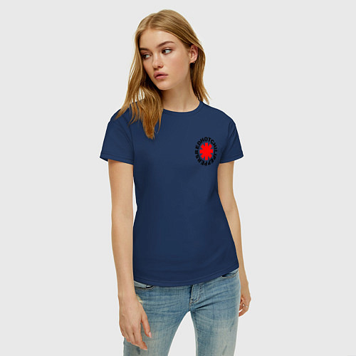 Женская футболка RED HOT CHILI PEPPERS / Тёмно-синий – фото 3
