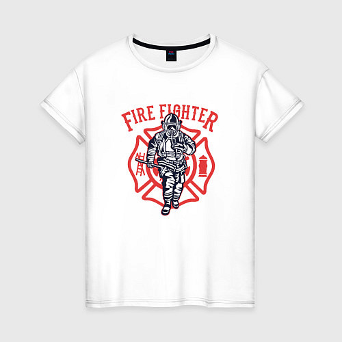 Женская футболка Fire fighter / Белый – фото 1