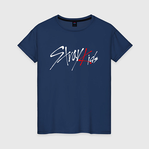 Женская футболка STRAY KIDS FELIX / Тёмно-синий – фото 1
