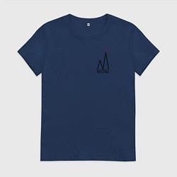 Женская футболка Москва-чёрный логотип