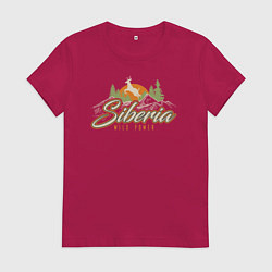 Женская футболка Сибирь Дикая сила