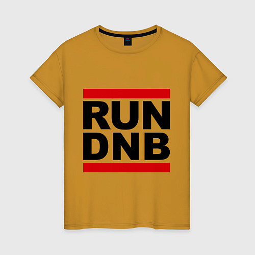 Женская футболка RUN DNB / Горчичный – фото 1