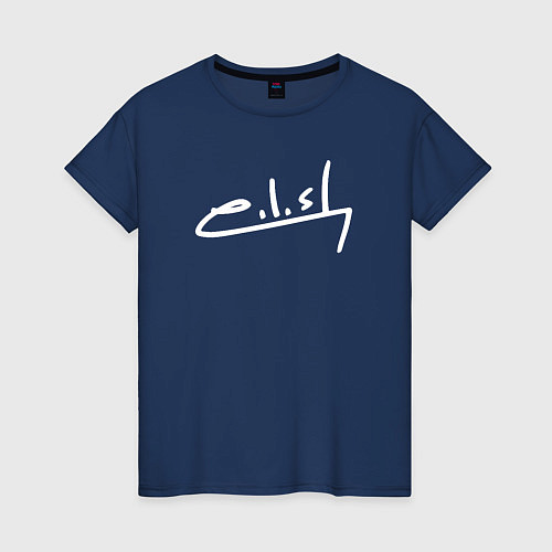 Женская футболка BILLIE EILISH: Autograph / Тёмно-синий – фото 1
