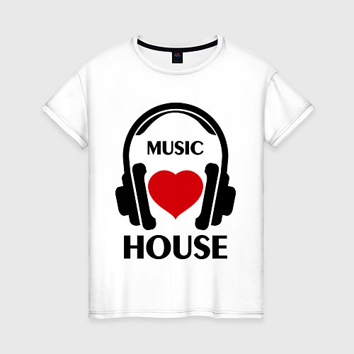 Женская футболка House Music is Love / Белый – фото 1