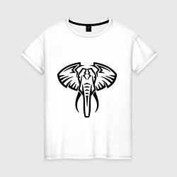 Женская футболка Слон тату