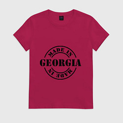 Футболка хлопковая женская Made in Georgia (сделано в Грузии), цвет: маджента