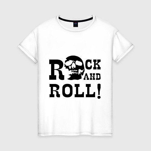 Женская футболка Rock and roll / Белый – фото 1