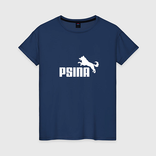 Женская футболка Psina / Тёмно-синий – фото 1