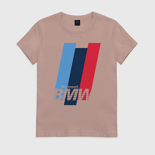 Женская футболка BMW motosport / Пыльно-розовый – фото 1