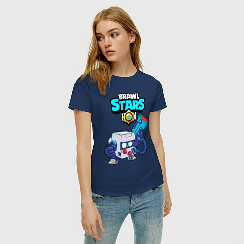 Женская футболка BRAWL STARS 8-BIT / Тёмно-синий – фото 3