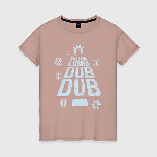 Женская футболка WUBBALUBBADUBDUB / Пыльно-розовый – фото 1