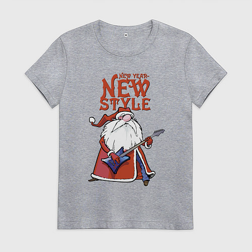 Женская футболка New Year - new style! / Меланж – фото 1
