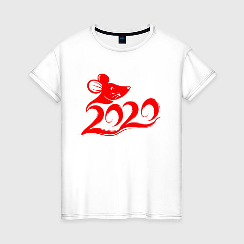 Женская футболка Год крысы 2020 / Белый – фото 1