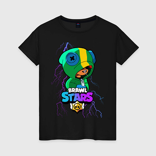 Женская футболка Brawl Stars LEON / Черный – фото 1