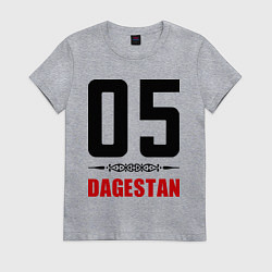 Футболка хлопковая женская 05 Dagestan, цвет: меланж