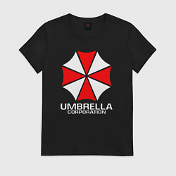 Футболка хлопковая женская UMBRELLA CORP, цвет: черный