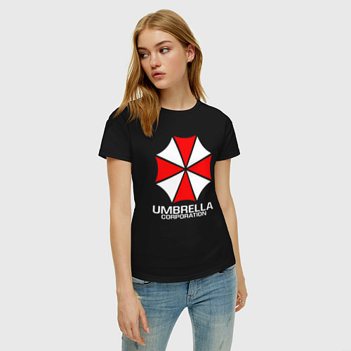 Женская футболка UMBRELLA CORP / Черный – фото 3