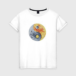 Женская футболка Луна Инь-Янь