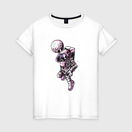 Женская футболка Астронавт / Белый – фото 1