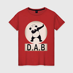 Футболка хлопковая женская DAB Panda, цвет: красный