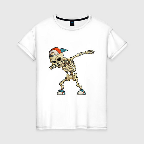 Женская футболка Dab Skeleton / Белый – фото 1