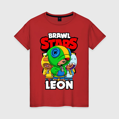 Женская футболка BRAWL STARS LEON / Красный – фото 1