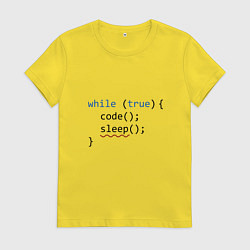 Женская футболка Code - sleep