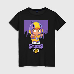 Футболка хлопковая женская BRAWL STARS BEA, цвет: черный