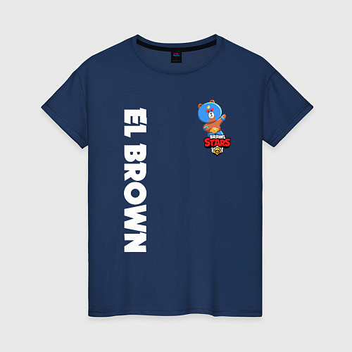 Женская футболка BRAWL STARS EL BROWN / Тёмно-синий – фото 1