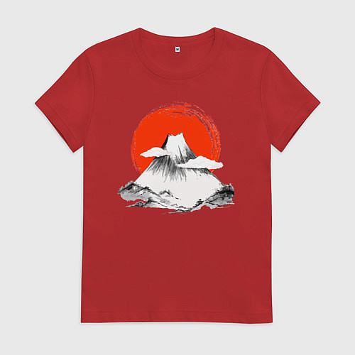 Женская футболка Гора Фудзияма / Красный – фото 1