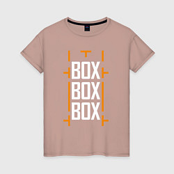 Футболка хлопковая женская Box box box, цвет: пыльно-розовый