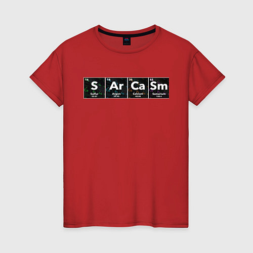 Женская футболка Сарказм / Красный – фото 1