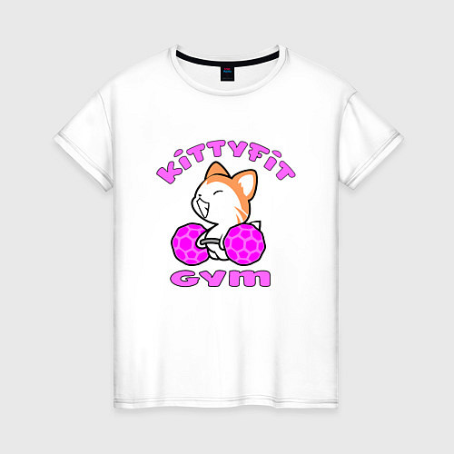 Женская футболка Kittyfit Gym / Белый – фото 1
