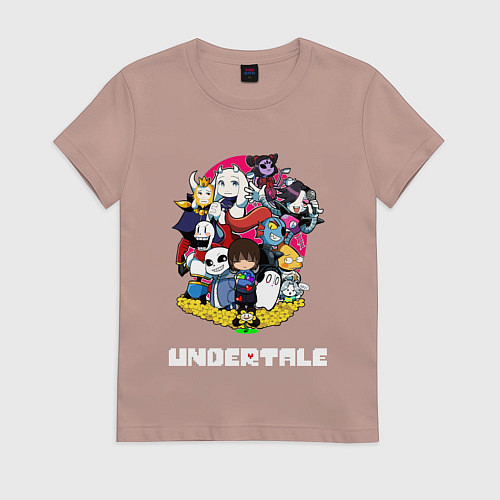 Женская футболка UNDERTALE / Пыльно-розовый – фото 1