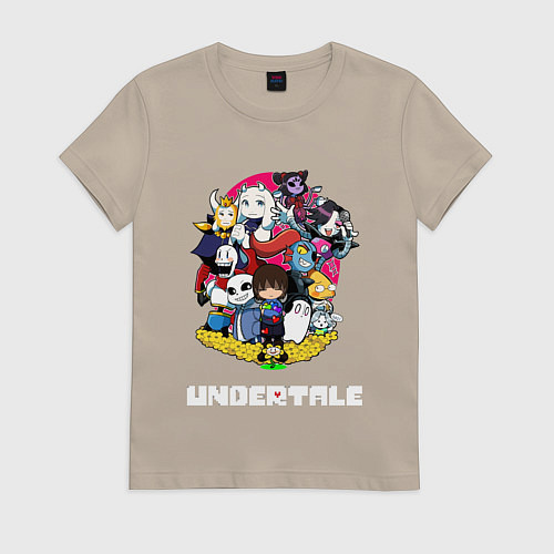 Женская футболка UNDERTALE / Миндальный – фото 1