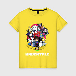 Футболка хлопковая женская UNDERTALE, цвет: желтый