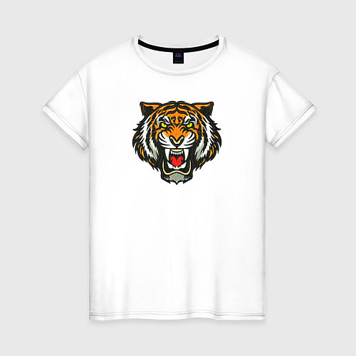 Женская футболка Тигр / Белый – фото 1