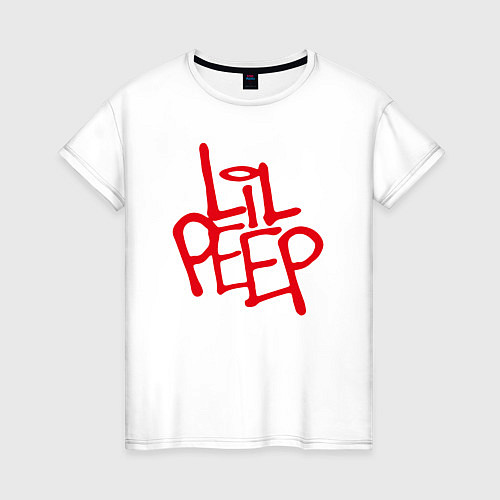 Женская футболка LiL PEEP НА СПИНЕ / Белый – фото 1